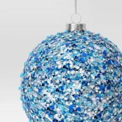 4" Christmas Chunkey Glitter Ball Ornament Dark Blue - Wondershop™ -Target Sale Shop GUEST 0d4a7b54 64cd 48da 853d 0b01d549606e
