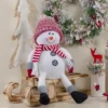 Northlight Sitting Winter Snowman Christmas Decoration - 16" - Red And White