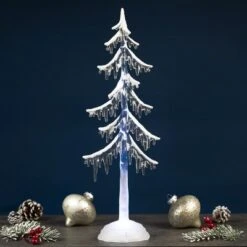 Northlight LED Lighted Acrylic Icicle Tree Christmas Decoration - 18"