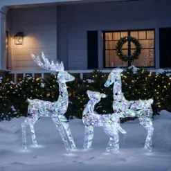 LuxenHome 3-Piece Multi-Color Snowflake Deer Family Outdoor Holiday Decoration With 460 Lights -Target Sale Shop GUEST 143e6ee0 c2c2 418f 9225 f52cc4825524