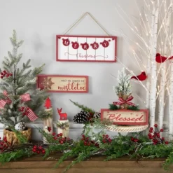 Northlight Framed "Blessed" Wooden Christmas Decoration - 9.75" -Target Sale Shop GUEST 19a4be61 c8b9 468e 962c 170007a9f7e7 1