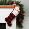 Northlight 23" Black And Red Rustic Buffalo Plaid Christmas Stocking