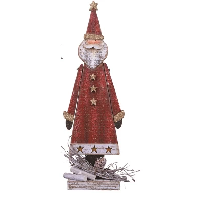 Transpac Rustic Holiday Wood Santa Snowman Tree Tabletop Decoration Set Of 4 10 Inch Christmas Decor 3 Transpac Rustic Holiday Wood Santa Snowman Tree Tabletop Decoration Set Of 4 10 Inch Christmas Decor - Image 3