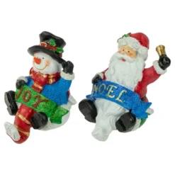 Northlight Santa "Noel" And Snowman "Joy" Glitter Christmas Stocking Holders - 5" - Set Of 2 -Target Sale Shop GUEST 1ecb0cce ffc4 426b 9147 483820316f5d