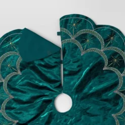 48" Christmas Dia Art Deco Embellished Soft Velvet Tree Skirt Green - Wondershop™ -Target Sale Shop GUEST 25dbeb83 d77f 4e3d bfff 3f32eebb396f