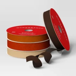 4pk Christmas Velvet Ribbon Gift Packaging Accessories Brown/Beige/Rust/Orange - Wondershop™ -Target Sale Shop GUEST 26849b82 81c5 42e1 b9a0 076b83e9f10f