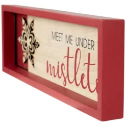 Northlight Framed "Meet Me Under The Mistletoe" Christmas Wall Decoration - 11.75" - Red -Target Sale Shop GUEST 26a7983d b6b7 4ed1 aa8a 6a366f45b2bb