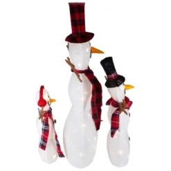 Northlight Lighted Tinsel Snowmen Family Christmas Outdoor Decorations - Clear Lights - Set Of 3 -Target Sale Shop GUEST 285dbccb be73 4084 99b1 908c35914ecc