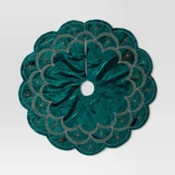 48" Christmas Dia Art Deco Embellished Soft Velvet Tree Skirt Green - Wondershop™ -Target Sale Shop GUEST 29605436 719e 4524 8537 e5520d02b7ea
