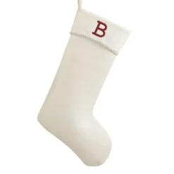 Personalization Mall Classic Christmas Embroidered Initial Ivory Christmas Stockings -Target Sale Shop GUEST 3063954a f147 46e5 87ce 8a5a88e84fb3