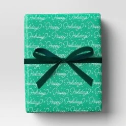 18' Christmas Fabric Ribbon Green Velvet - Wondershop™