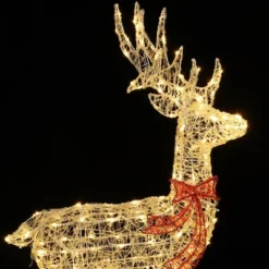LuxenHome 3-Piece Deer Family Outdoor Holiday Decoration Set With Lights And Timer White, Red -Target Sale Shop GUEST 369a23f0 5ea0 4acf b280 dbc8cacf7356