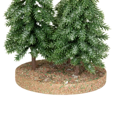Northlight Icy Downswept Pine Trio Of Trees Christmas Decoration - 8" - Unlit 5 Northlight Icy Downswept Pine Trio Of Trees Christmas Decoration - 8" - Unlit - Image 5