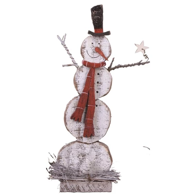 Transpac Rustic Holiday Wood Santa Snowman Tree Tabletop Decoration Set Of 4 10 Inch Christmas Decor 2 Transpac Rustic Holiday Wood Santa Snowman Tree Tabletop Decoration Set Of 4 10 Inch Christmas Decor - Image 2