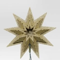 12" Lit-Plastic Gold Glitter Starburst Clear Incandescent Lights Christmas Tree Topper - Wondershop™ -Target Sale Shop GUEST 3e700198 ec69 45ed bc47 fc314fc911da