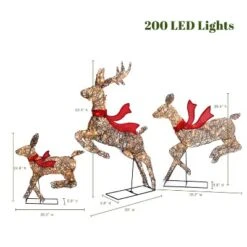 LuxenHome 3-Piece Natural And Plastic Rattan Running Reindeer Holiday Decoration Set With Lights Brown -Target Sale Shop GUEST 409375ae bf0e 41b7 8749 bb8f11b85b8d