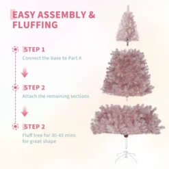 7.5 FT Prelit Artificial Christmas Tree,Rose Gold Tinsel Fake Christmas Tree W/Warm White LED Lights,Metal Stand&Branch Tips For Home, Office 10 7.5 FT Prelit Artificial Christmas Tree,Rose Gold Tinsel Fake Christmas Tree W/Warm White LED Lights,Metal Stand&Branch Tips For Home, Office -Target Sale Shop GUEST 50c8d745 145d 48eb ab65 23f208e6aea4