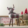 Northlight Standing Plaid Reindeer Christmas Decoration - 13.5" - Red, Green And Brown