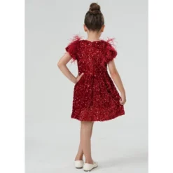 2Bunnies Girls' Christmas New Year Holiday Party Sequin Dress Feather Puff Sleeve 11 2Bunnies Girls' Christmas New Year Holiday Party Sequin Dress Feather Puff Sleeve -Target Sale Shop GUEST 5e1a3985 24a6 40e2 8b44 954037cff856
