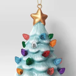 4" Christmas Lit Ceramic Retro Christmas Tree Ornament Blue - Wondershop™ -Target Sale Shop GUEST 5ffdc2e7 86ce 419e b8b8 2ca08c337466