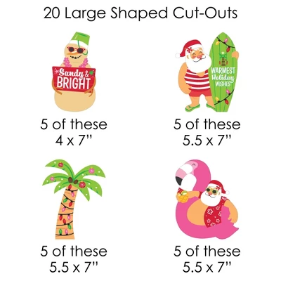 Big Dot Of Happiness Tropical Christmas - Beach Santa Holiday Party DIY Decorations - Clothespin Garland Banner - 44 Pc 6 Big Dot Of Happiness Tropical Christmas - Beach Santa Holiday Party DIY Decorations - Clothespin Garland Banner - 44 Pc - Image 6