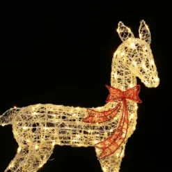 LuxenHome 3-Piece Deer Family Outdoor Holiday Decoration Set With Lights And Timer White, Red -Target Sale Shop GUEST 695b68c9 692d 4a20 b163 41fe98dc51b2