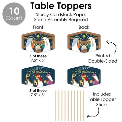 Big Dot Of Happiness Holy Nativity - Manger Scene Religious Christmas Supplies Decoration Kit - Decor Galore Party Pack - 51 Pieces 6 Big Dot Of Happiness Holy Nativity - Manger Scene Religious Christmas Supplies Decoration Kit - Decor Galore Party Pack - 51 Pieces - Image 6