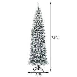 Costway 4.5/6/7.5 Ft Pre-lit Snow Flocked Artificial Pencil Christmas Pine Tree With 150/250/350 LED Lights 13 Costway 4.5/6/7.5 Ft Pre-lit Snow Flocked Artificial Pencil Christmas Pine Tree With 150/250/350 LED Lights -Target Sale Shop GUEST 70195a40 8b32 4c43 b452 f53fa512a8ab