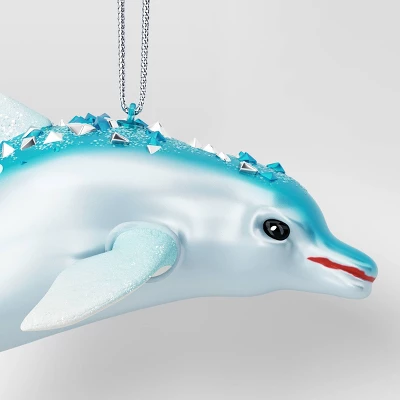 Christmas Glass Dolphin Ornament - Wondershop™ 2 Christmas Glass Dolphin Ornament - Wondershop™ - Image 2