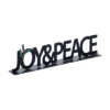 Transpac 12.01 In Black Metal Christmas Decor Joy And Peace Word Decorative Object For Holiday Home Decor