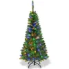 Costway 4.56.57.5ft Pre-Lit Hinged Pencil Christma Multicolor Lights