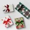 4 Pk Christmas Velvet Ribbon Gift Packaging Accessories Red/Green - Wondershop™