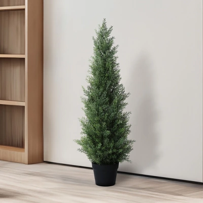 DR.Planzen 3-5FT Artificial Cedar Tree Indoor/Outdoor UV Protection Pre Potted Fake Tree For Decor, Perfect Housewarming Gift 1Pack 4 DR.Planzen 3-5FT Artificial Cedar Tree Indoor/Outdoor UV Protection Pre Potted Fake Tree For Decor, Perfect Housewarming Gift 1Pack - Image 4