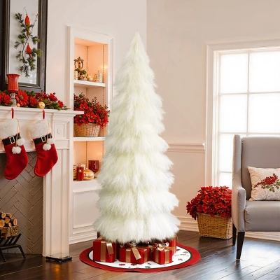 LuxenHome 6Ft Holiday Artificial Pampas Grass Tree In Natural Ivory Beige 5 LuxenHome 6Ft Holiday Artificial Pampas Grass Tree In Natural Ivory Beige - Image 5