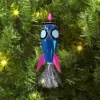 Christmas Glass Spaceship Ornament - Wondershop™