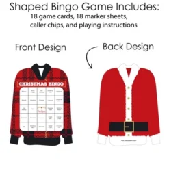 Big Dot Of Happiness Jolly Santa Claus - Bingo Cards And Markers - Christmas Party Shaped Bingo Game - Set Of 18 -Target Sale Shop GUEST 8d12721c 4b4a 48c7 9dbc ade750f5ff0d