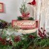 Northlight Framed "Blessed" Wooden Christmas Decoration - 9.75"