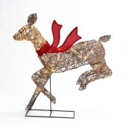 LuxenHome 3-Piece Natural And Plastic Rattan Running Reindeer Holiday Decoration Set With Lights Brown -Target Sale Shop GUEST 96194bd9 ab4a 4ad5 a202 bc772b369b27