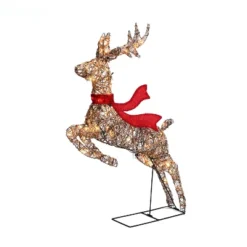 LuxenHome 3-Piece Natural And Plastic Rattan Running Reindeer Holiday Decoration Set With Lights Brown -Target Sale Shop GUEST 987528d3 0b03 4db3 b6c6 755be80356b9