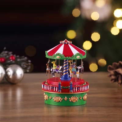 Mr. Christmas Animated Mini Carnival Music Box Christmas Decoration 3 Mr. Christmas Animated Mini Carnival Music Box Christmas Decoration - Image 3