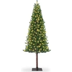 6/7.5FT Pre-Lit Pencil Christmas Tree, Slim Artificial Alpine Tree With LED Lights, Metal Stand, Skinny Holiday Decor For Room, Apartment, Office -Target Sale Shop GUEST 9bef1866 c186 45e5 8662 a55413444f2f