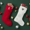 Personalization Mall Cozy Cable Knit Embroidered Initial Stocking, Red -Target Sale Shop GUEST a2440bbd d708 4a7c bda0 af6862fe7ed4