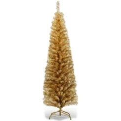 Costway 6FT Tinsel Tree Slim Pencil Christmas Tree Silver Champagne Goldblue -Target Sale Shop GUEST a5ed0c04 b7c8 4186 aa3c e073e34c5faf