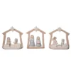 Transpac Ceramic Nativity Decor Set Of 3 Christmas Home Decorations Porcelain Decorative Objects For Holiday Cheer