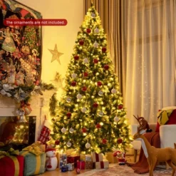 Costway 6ft7.5ft9ft Pre-lit Snowy Christmas Tree 81813982058 Tips W/ Pine Cones & Red Berries 23 Costway 6ft7.5ft9ft Pre-lit Snowy Christmas Tree 81813982058 Tips W/ Pine Cones & Red Berries -Target Sale Shop GUEST a9100e10 520b 434a af40 b7b02747389f