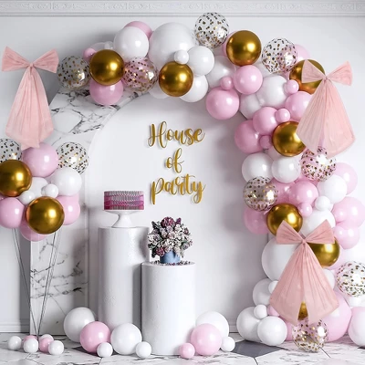 4 Piece Large Pink Bow Birthday Decorations, 12x20 Inch Sparkle Organza Coquette Bows Wall Decor, No Tying Needed, For Parties Weddings Backdrops 5 4 Piece Large Pink Bow Birthday Decorations, 12x20 Inch Sparkle Organza Coquette Bows Wall Decor, No Tying Needed, For Parties Weddings Backdrops - Image 5