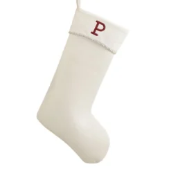 Personalization Mall Classic Christmas Embroidered Initial Ivory Christmas Stockings -Target Sale Shop GUEST b3dba231 304d 42ef b89c c5984c10937f