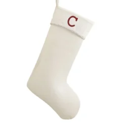 Personalization Mall Classic Christmas Embroidered Initial Ivory Christmas Stockings -Target Sale Shop GUEST b6da95af 90f5 4b30 ad05 37325110d978
