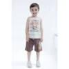 Disney T-Shirt Tank Top French Terry Shorts 3 Piece Outfit Set Little Kid To Big Kid