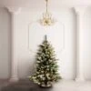 National Tree Company Pre-Lit Dunhill Fir Artificial Christmas Tree With Snow, Red Berries And Pine Cones Clear Lights